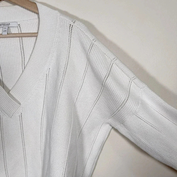 10  Crosby Derek Lam Lattice Pointelle Sweater - Picture 7 of 14